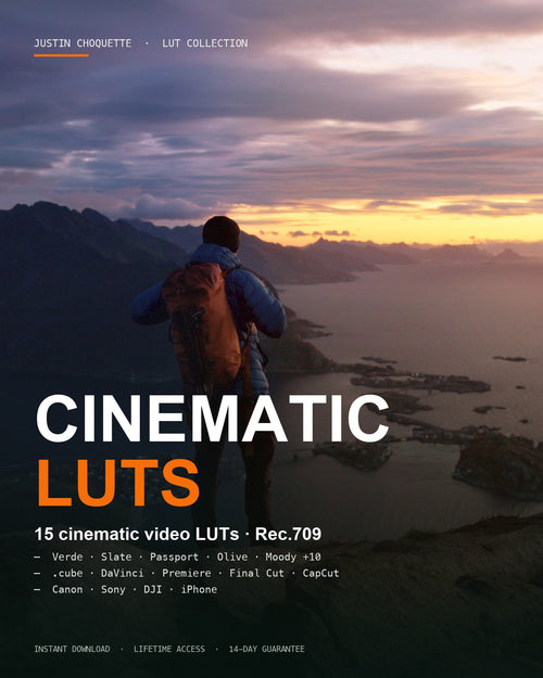 Cinematic LUTs: 15 cinematic video LUTs by Justin Choquette